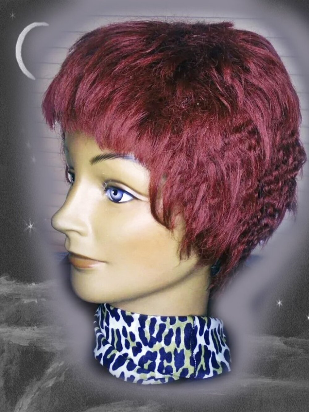 Red Hair Wig, Short Hair with Shag, Edgy Punk, Indie Sleaze, Retro Rock